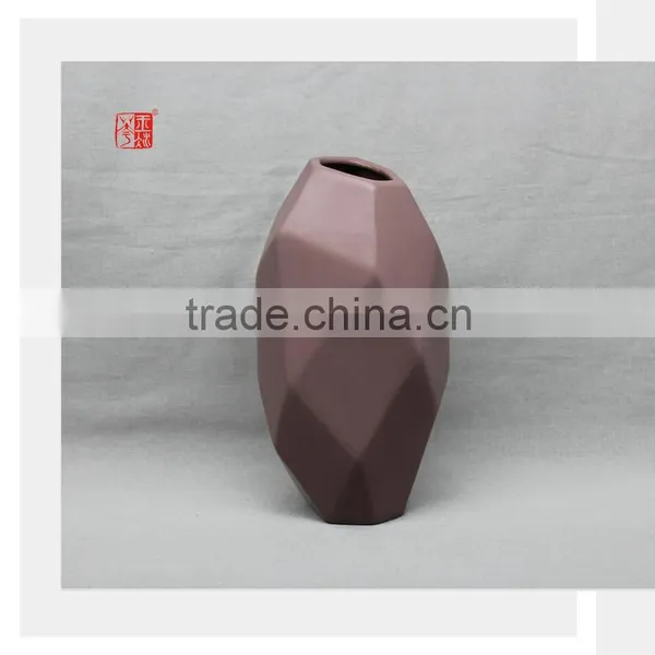 Color Clay Porcelain Geometric Shape Decoration Mini Flower Vase photo-6