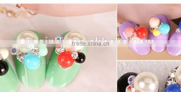 2015 New 4mm Candy Color Resin Beads Nail Flat Back Rhinestones Beautiful Acrylic Resin Stone for Nails 3d Nail Art Decoration photo-4