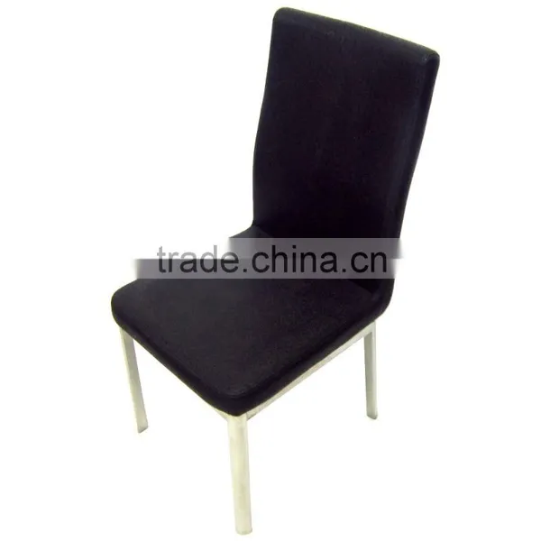 Black Color Leather Modern PU Metal Hotel Dining Chair photo-4