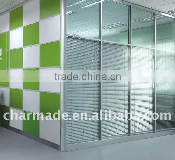 V84 Series Used Office Wall Partitions / Clear Glass Partition Wall / Office Partition Walls / Aluminum Profiles Quality Choice photo-2
