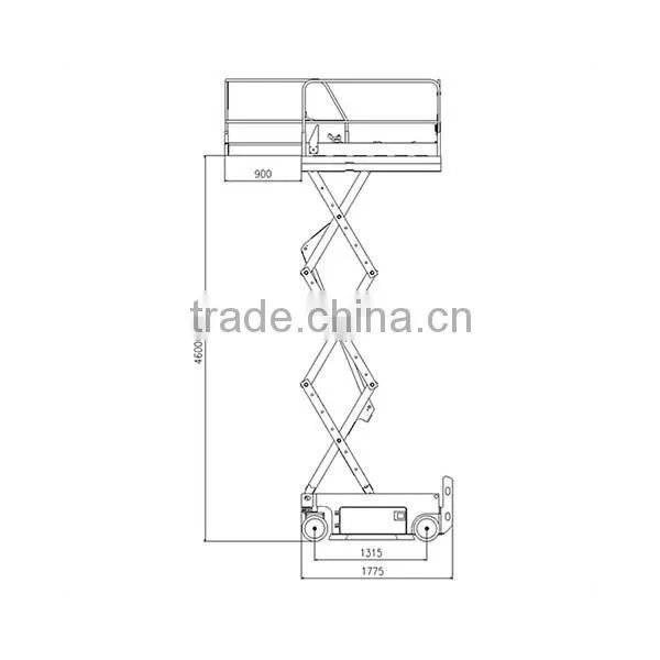 4m Lifting Height Mini Scissor Lift for Sale photo-3