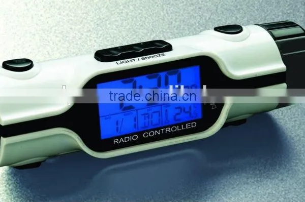 Traveling LCD world time clock radio with led torch