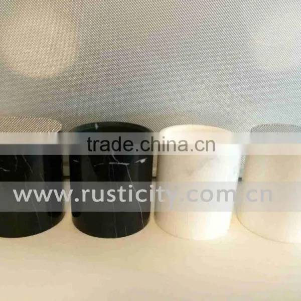 Scented Soy Wholesale Marble Jar Candle With Lids Gold Lid photo-3