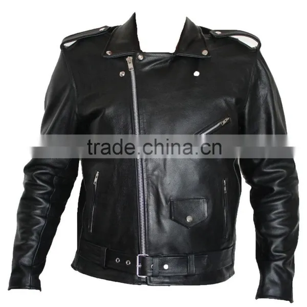 Brando Motorbike Leather Jacket/ Moto Leather Jacket For Men