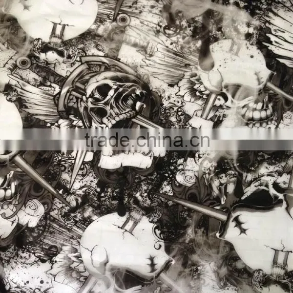 100cm Width Skull Pattern Hydrographic Water Transfer Cubic Printing Film Hydro Dip Film RQ024 photo-2