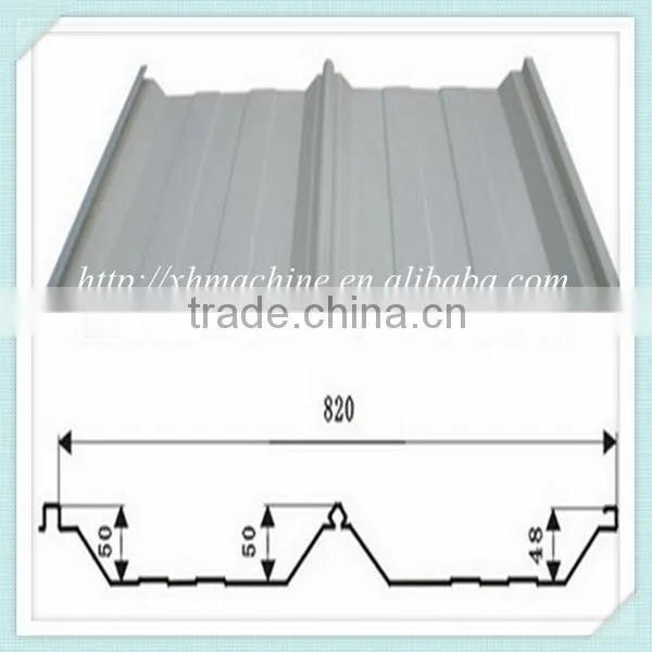 820 Joint-Hidden Trapezoidal Coloured Metal Roofing Sheet Molding Machine photo-3