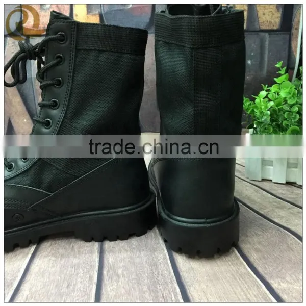 Wholesale Black Leather Combat Military Police Tactical Boots for Man photo-5