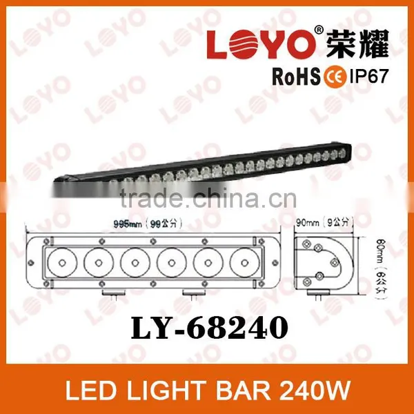 2014 Factory Supply 9-70V DC High Intensity Leds 240W Tractor Led Light Bar