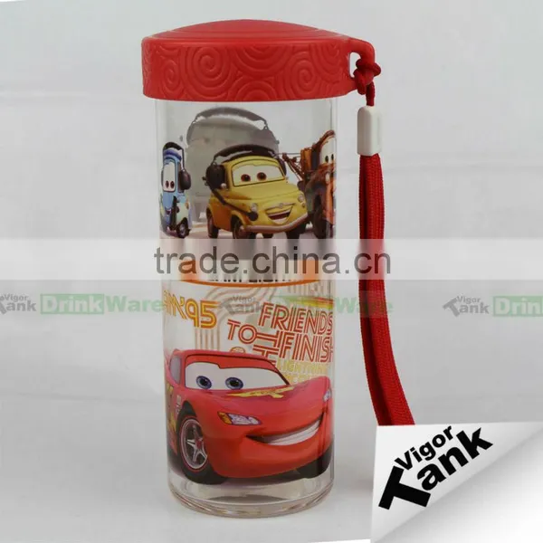 Plastic Cute Children Mug With Carrying Strap
