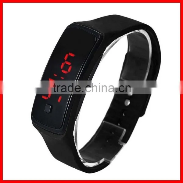 Promotional sports silicone custom led watch cheap silicone watch