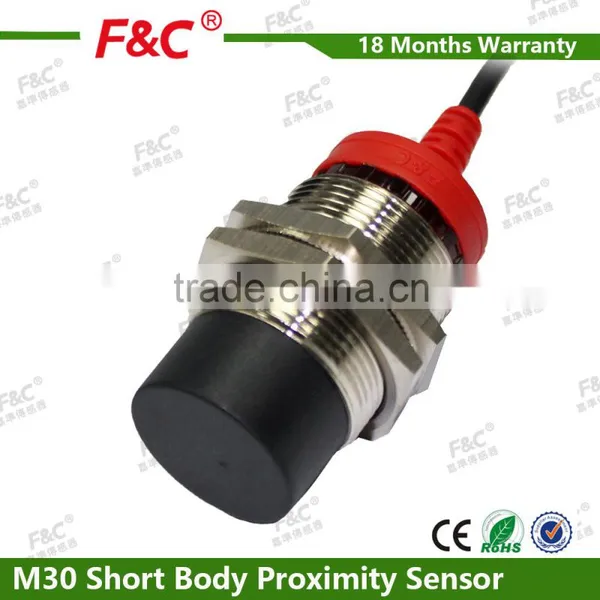 M30 30*45mm Short Body DC10-30V NPN NO Non-shield Proximity Sensor