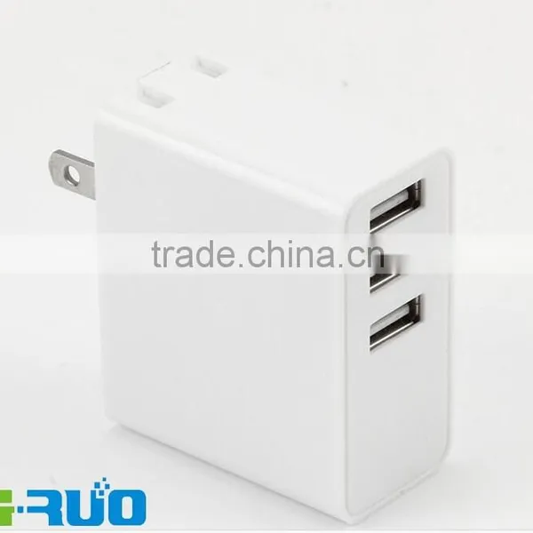 High Quality Three 3 USB Ports Wall Charger for Tablet Pc, Mobile Iphone, Ipad, and Samsung Galaxy With 5V 3.4A Output photo-2