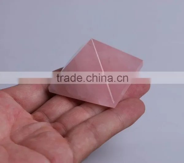 Natural Rose Pink Quartz Crystal Pyramid Healing Products for Wholesale