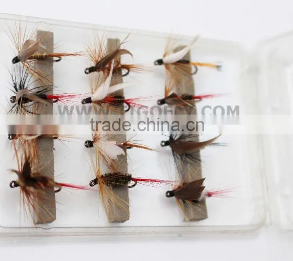 12 Pcs Assorted Winged Wet Fly Set Fly Fishing Flies Lures