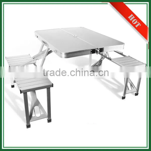 Wholesale Aluminum Outdoor Dinner Portable Camping Folding 4 Chairs Table Set photo-2