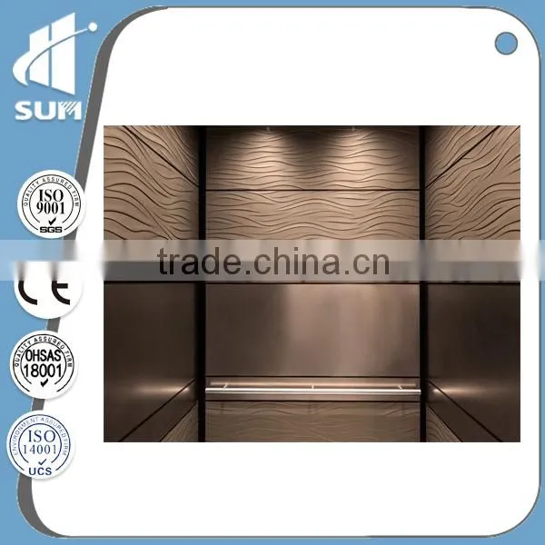 Speed 0.4m/s Etching Mirror Stainless Steel Home Hydraulic Lift Elevator photo-6