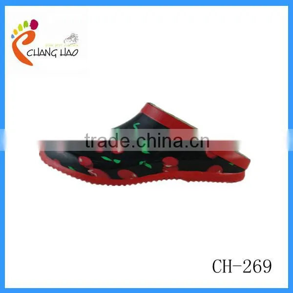 2013 New Style Green Trees Ankle Rubber Rain Boots