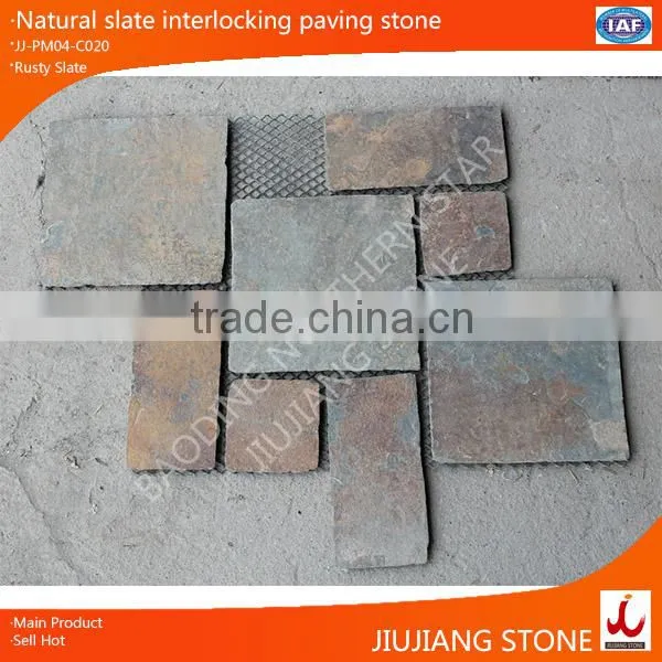 natural slate flagstones on mesh