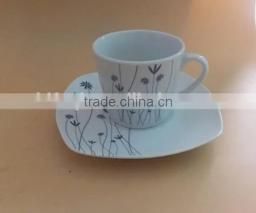 200cc Simple Coffee and Tea Set Coffee Set Porcelain Tea Cup Sets Stock photo-3