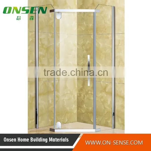 Waterproof Edge Shower Cabin Stainless Steel Shower Enclosure With Tempered Glass photo-3
