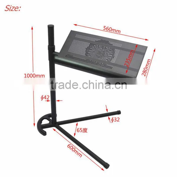 Pivot & Tilt Top Adjustable Overbed Bedside Laptop Eating Folding Multi Table photo-3