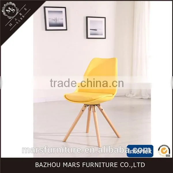 Cheap Wood Leg Green Plastic Chair photo-4