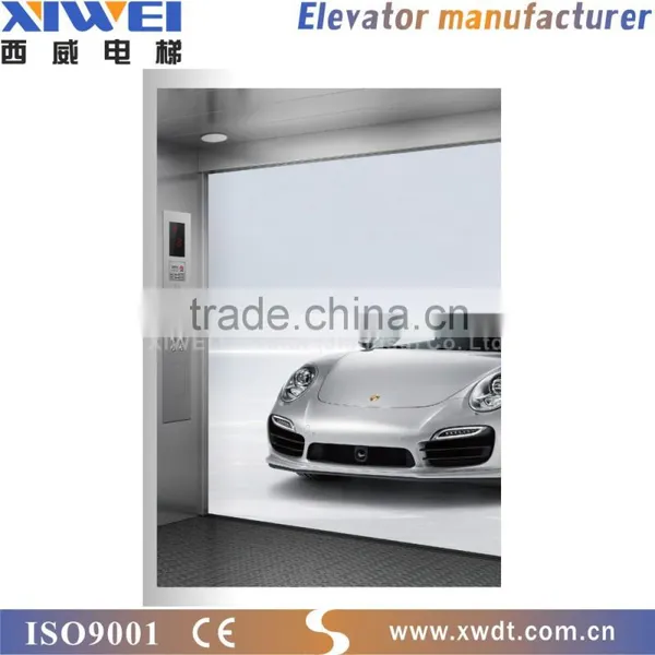 XIWEI 5000KG Big Volume Two Pannel Stainless Door Side Open Car Elevator