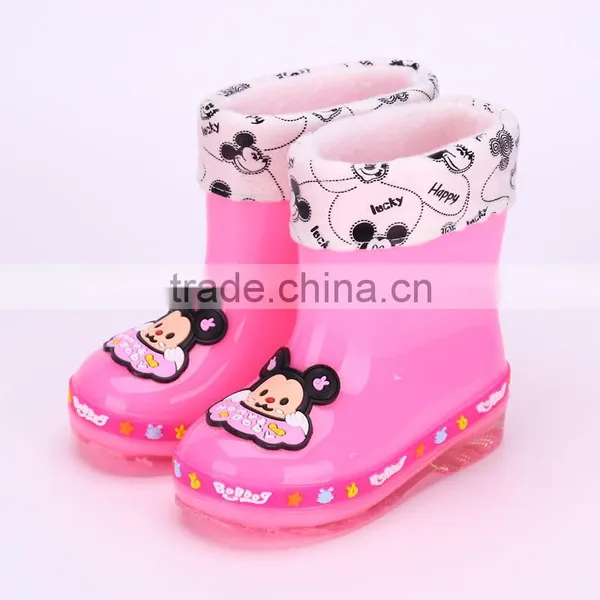 Cute Design Half Pvc Mickey Rain Boots for Kids photo-3