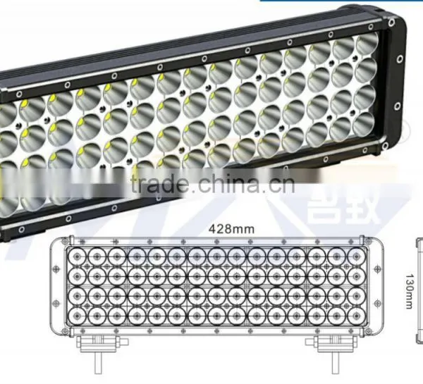17inch Led Light Bar China Wholesale Price Led Offroad Bar Lights for Jeep jk Wrangler SUV Four Row Driving Light 180w 216w 288w photo-2
