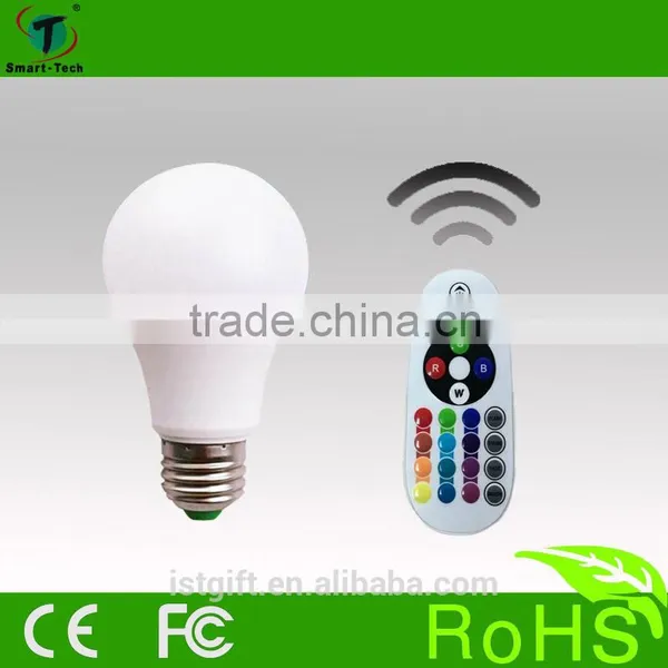 Brightness LED E27.3W 5W 7w IR Remote Rgbw Light Bulb With Full Color Rotating photo-2