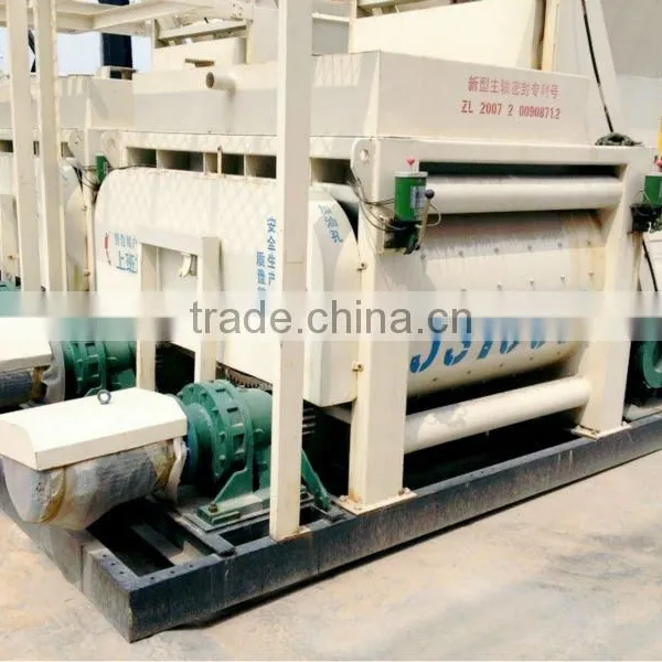 concrete mixer,twin-shaft concrete mixer with screw mixing blades