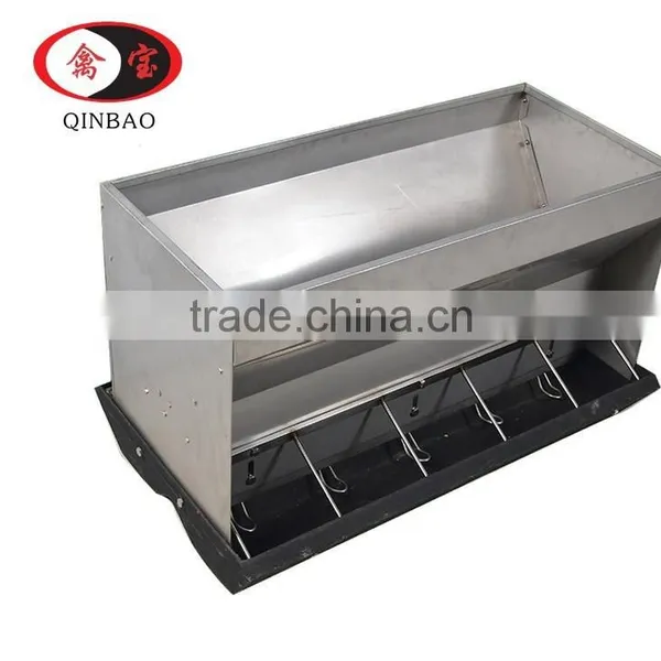 Pig Feeding System Five Holes Stainless Steel Double Side Automatic Pig Feeder photo-2