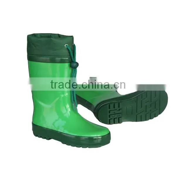 Children Purple Rubber Rain Boots With Collar photo-2