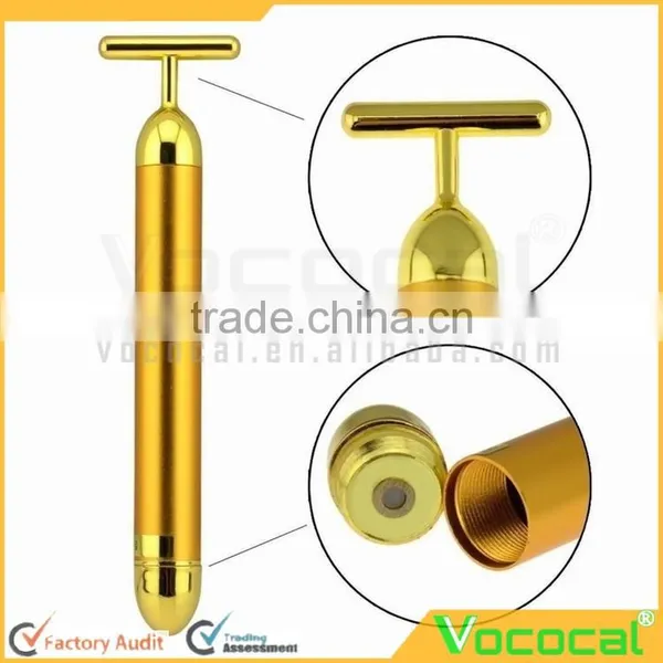 Beauty Bar 24k Golden Pulse Facial Massager T Shape Energy Beauty Bar Beauty Accessory photo-4