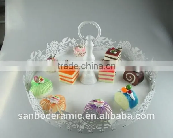 Cinderella Carriage Cake Stand 3 Tiers Lace Design Cake Stand in Metal photo-2