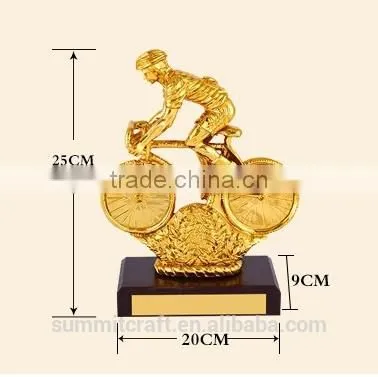 Custom Goldern Resin Bicycle Sports Trophies New Designs Award photo-4
