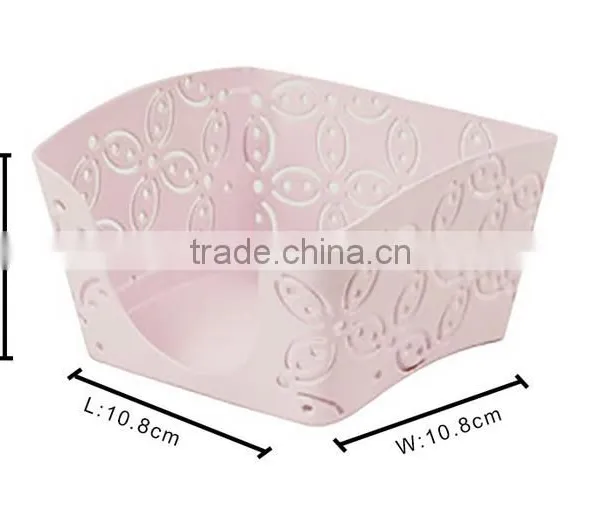 Pink Arc-shaped Metal Punched Office Desktop Note Holder photo-5