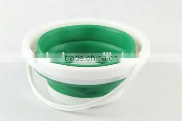 5L Outdoor Folding Circular and Heart Shaped Silicone Bucket photo-2