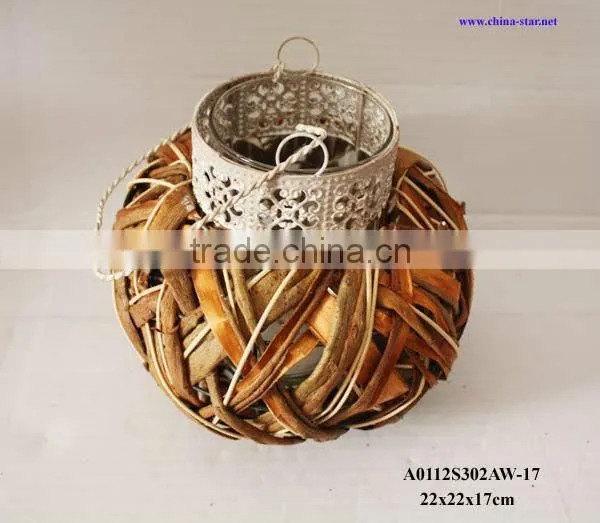 Hanging Birch Candle Lanterns photo-3
