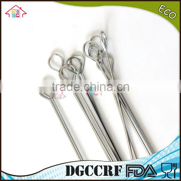 NBRSC Long Flat Metal Chrome Plated BBQ Skewers, Grill / Barbecue Shish Kebab Kabob Skewers photo-6