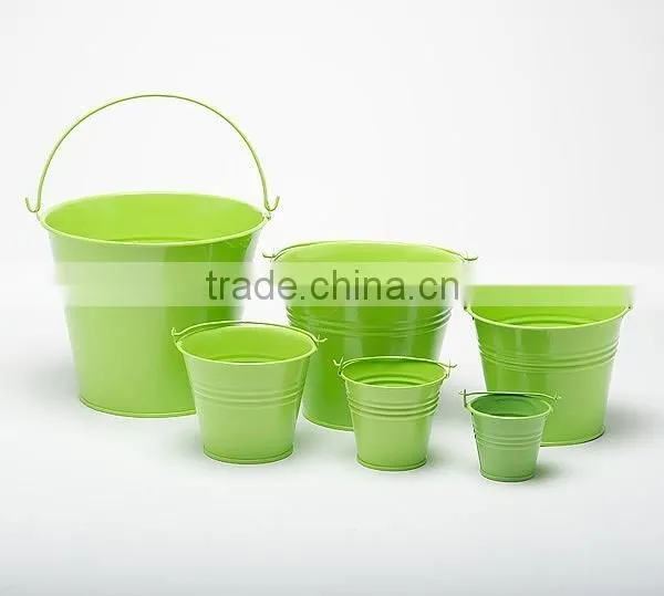 Multi-Colour Mini Metal Plain / Heart Wedding Party Christening Favour Gift Pails Tin Buckets photo-4