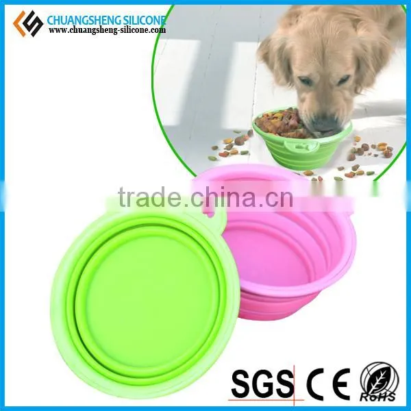 6colors Round Shape Food Grade Silicone Dog Bowl photo-5