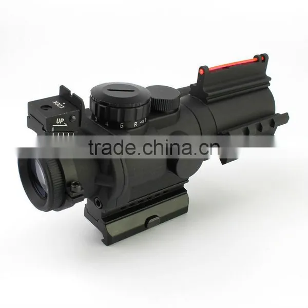 Prismatic Sight Tactical Sinper Fiber Optics 4X32 Green/red Illumination Dot Sight Riflescope With Red Laser photo-4