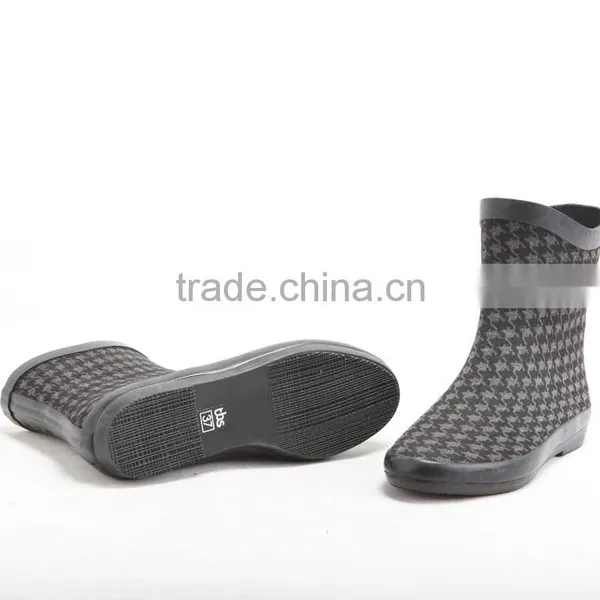 Fabric Rain Boots With Flower Fabric Upper photo-4
