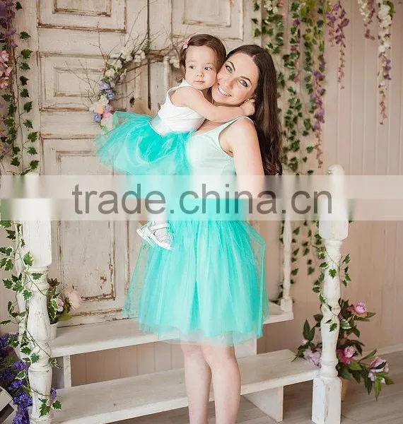Pretty Set Of Matching Mother Daughter Tutu Dress Short Mini Skirt +Tank+Tops photo-5
