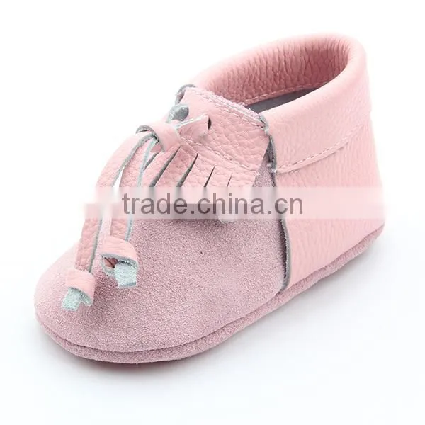 Mix 5 Color Baby Shoes Girl Cute Pink Baby Leather Moccasins photo-6