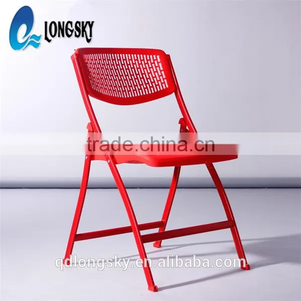LS-4042 Hot Sale White Plastic Wedding Folding Chair Cheap Plastic Wedding Banquet Rental Folding Chair photo-3
