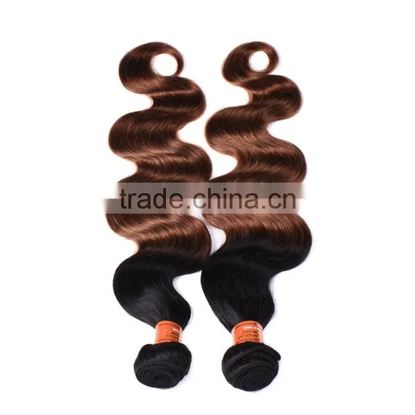 7a Grade Ombre Two Tone Color 1b/30# Body Wave Remy Human Hair Extension photo-3