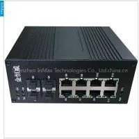 i712A 4G+8GE полнораспределенные промышленные коммутаторы Ethernet с управлением по гигабитной сети photo-2