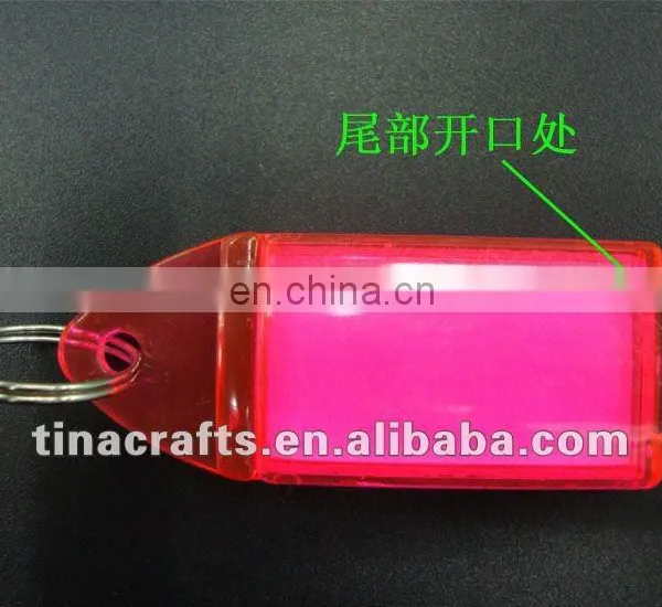 plastic luggage tag with loop strap